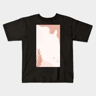 Elegance in Geometry: Aesthetic Abstract Watercolors Kids T-Shirt